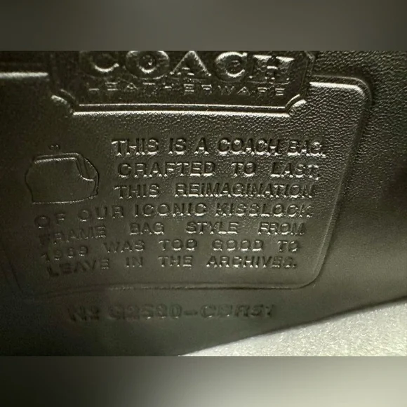 NWT Coach Large Frame Kisslock Bag Black - Picture 8 of 8